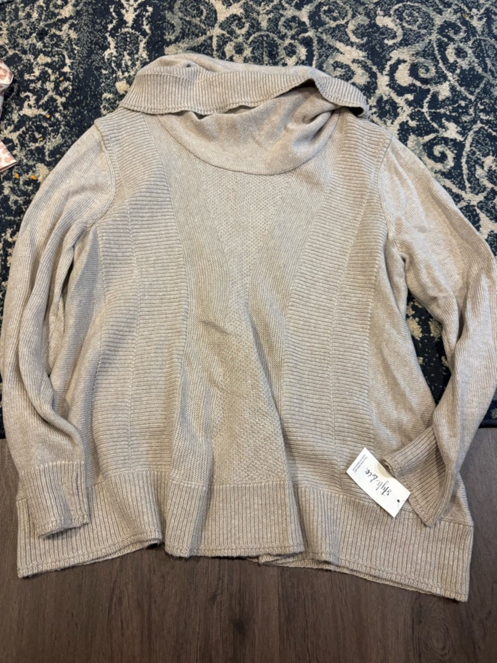 Style & Co. Open-Front Shawl Collar Cardigan - Taupe